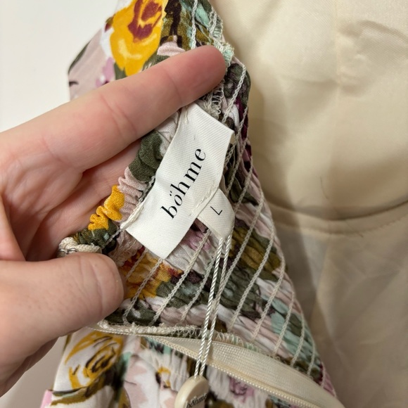 Bohme kim floral midi dress nwt L - Picture 6 of 8